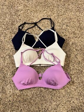 Athleta prism swim bikini tops - lot of 3